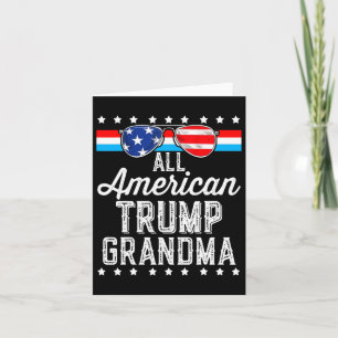 Cartão American Trump Grandma American Flag Sungs Trump