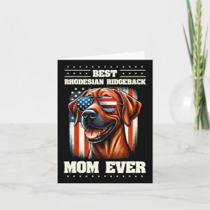 Cartão American Usa Flag Rhodesian Ridgeback 4 De Julho