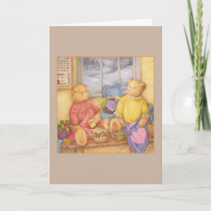 Cartão americana cozy teddy bears custom birthday
