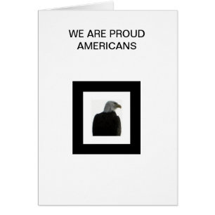 CARTÃO AMERICANO EAGLE COM A BANDEIRA AMERICANA