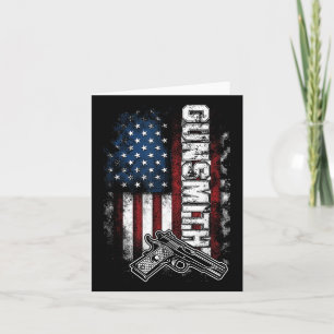 Cartão Americano Gunsmith Patriot Grunge Usa Flag Gunsmit