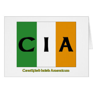 Cartão Americano irlandês certificado CIA