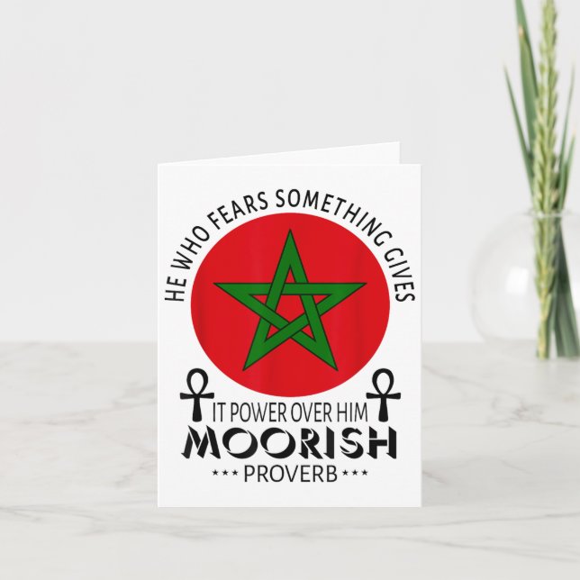Cartão Americano Moorado Que Teme Soprar Mouros Islâmicos (Frente)