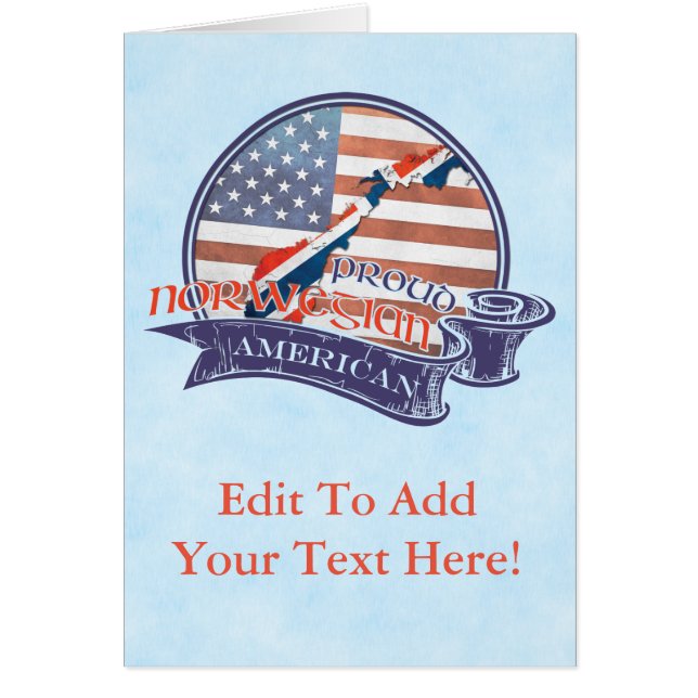 Cartão Americano Orgulhoso (Frente)