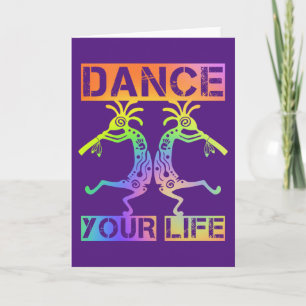 Cartão Americanos nativos Kokopelli - Dance sua vida 4