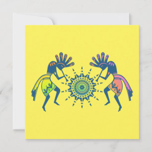 Cartão Americanos nativos - Sun Dancing Kokopelli 5