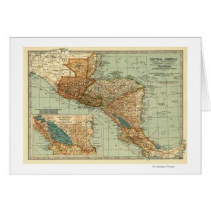 Cartão AmericaPanoramic central MapCentral América 2