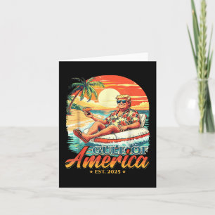 Cartão Américas Golfo Trump 2024 Retro Beach Usa America