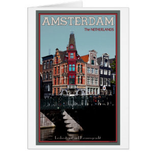 Cartão Amesterdã - Leidsestraat - Keizersgracht