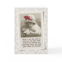 Amigo Aniversário - Vintage Girl in Bonnet