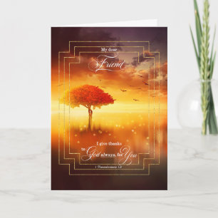 Cartão Amigo Christian Tessalonianos Obrigado