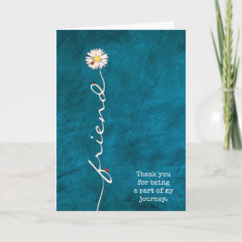 Cartão Amigo Daisy com Ladybugs