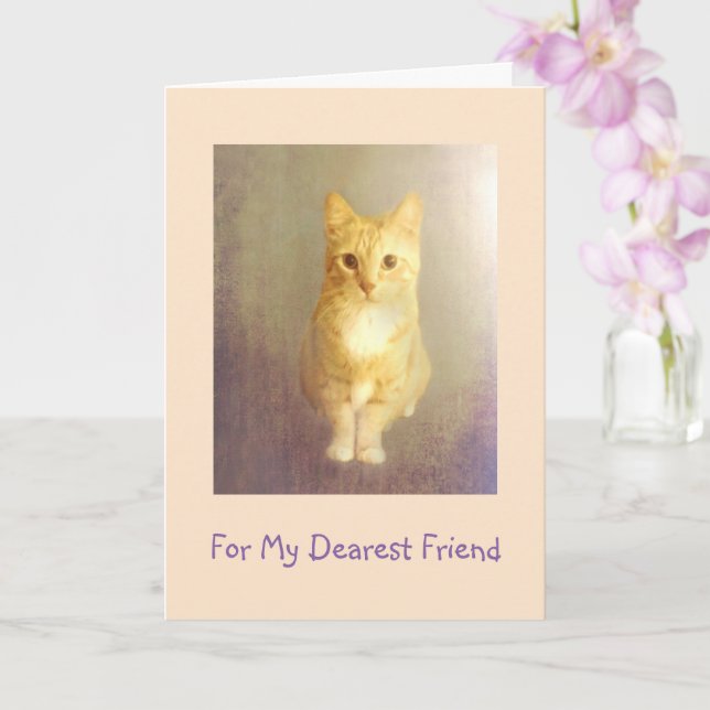 Cartão Amigo Mais Amado Encorajamento ao Cancer (Orquídea)