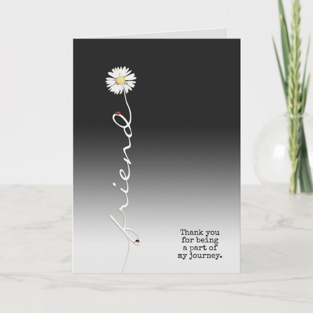 Cartão Amigo Obrigado com Ladybugs (Frente)