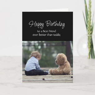 Cartão Amigo querido de aniversário Urso Teddy Fofo