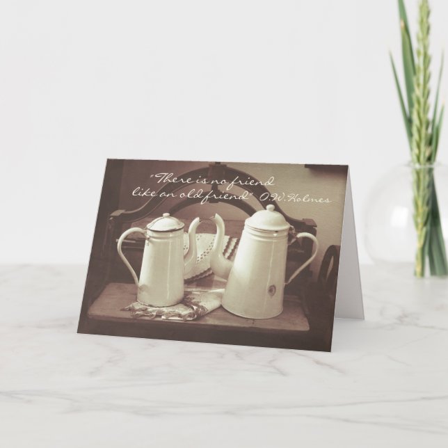 Cartão Amigo Vintage Café/Doces Amizade (Frente)