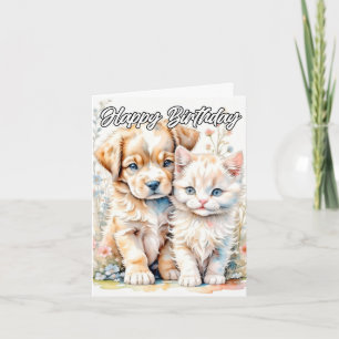 Cartão Amigos Adoráveis Para Sempre   Feliz aniversário