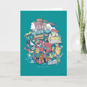 Cartão AMIGOS™   Colagem de Cartoons