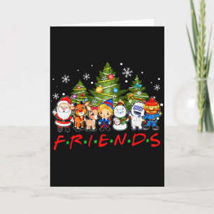 Cartão Amigos do Papai Noel do Natal Rudolph Boneco de Ne