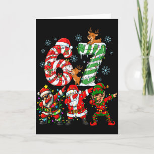 Cartão Amigos Duendes do Papai Noel Dabbing Natal Meninos