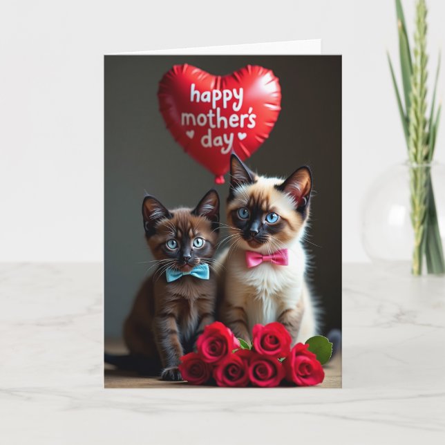 Cartão Amigos Gatinhos Matte Card (Frente)