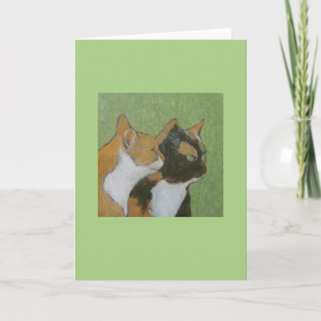 Cartão Amigos Gatos (Frente)