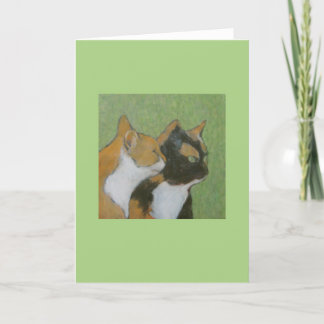 Cartão Amigos Gatos