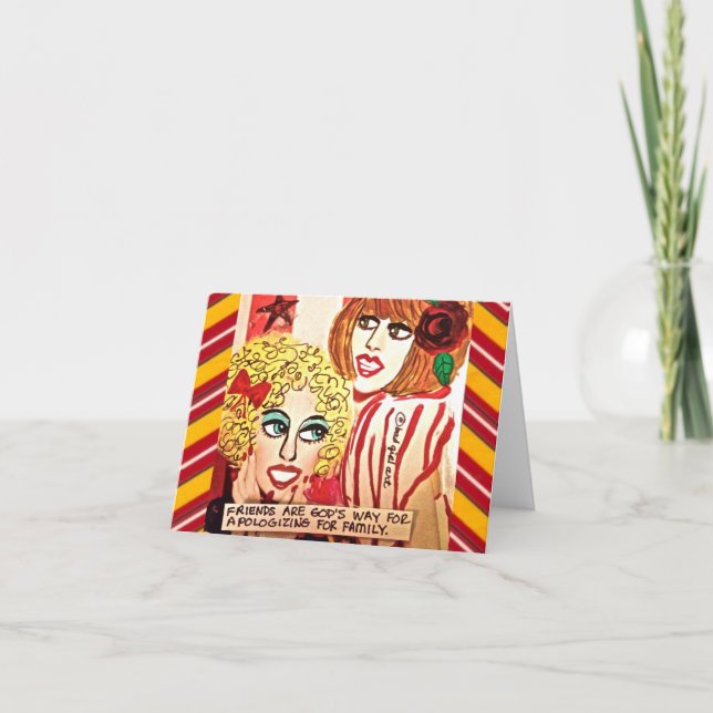 CARTÃO AMIGOS NOTECARD SÃO A FORMA DE DEUS SE DESCULPAR (Frente)