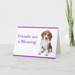 Cartão Amigos são uma Bênção Beagle Puppy Dog Card