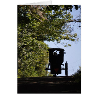 Cartão Amish Buggy - Silhouette do dia