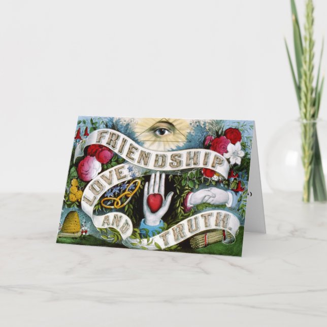 Cartão Amizade Amor e Verdade (Frente)