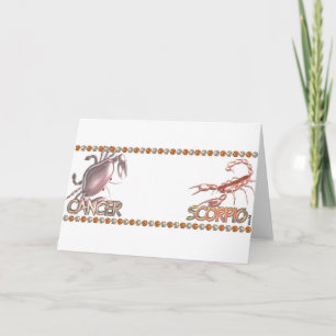 Cartão Amizade do zodíaco da Escorpião do cancer por