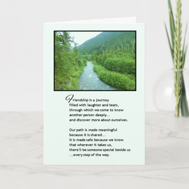 Cartão Amizade é uma viagem... (Frente)