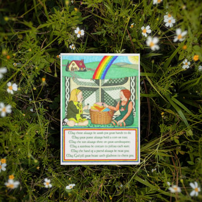 Cartão Amizade Irlandesa Desejar Ruas. Dia de Patrick (Criador carregado)