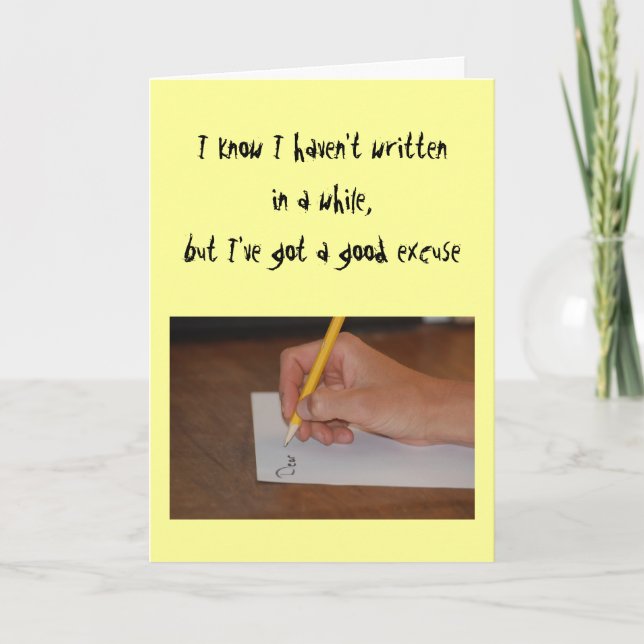 Cartão Amizade, sei que não escrevo há algum tempo. (Frente)