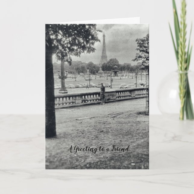Cartão Amizade Torre Eiffel (Frente)
