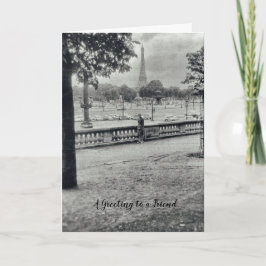 Cartão Amizade Torre Eiffel