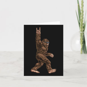 Cartão Amo Rock Bigfoot Sasquatch Ama Rock And Roll Camis