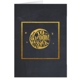 Cartão Amo-Te À Lua E Ao Romântico