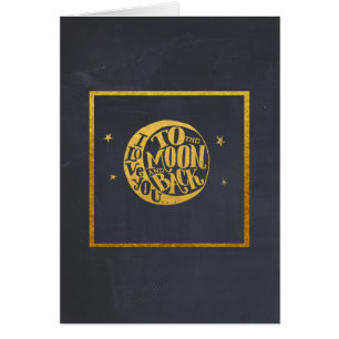 Cartão Amo-Te À Lua E Ao Romântico