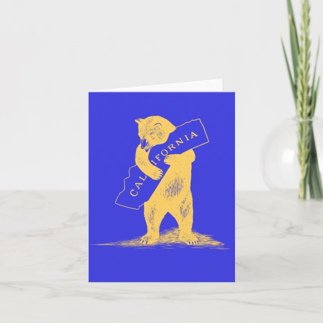 Cartão Amo-Te, Califórnia. Azul e Dourado (Frente)
