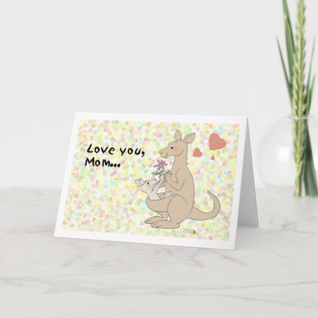 Cartão Amo-te, mãe. (Frente)