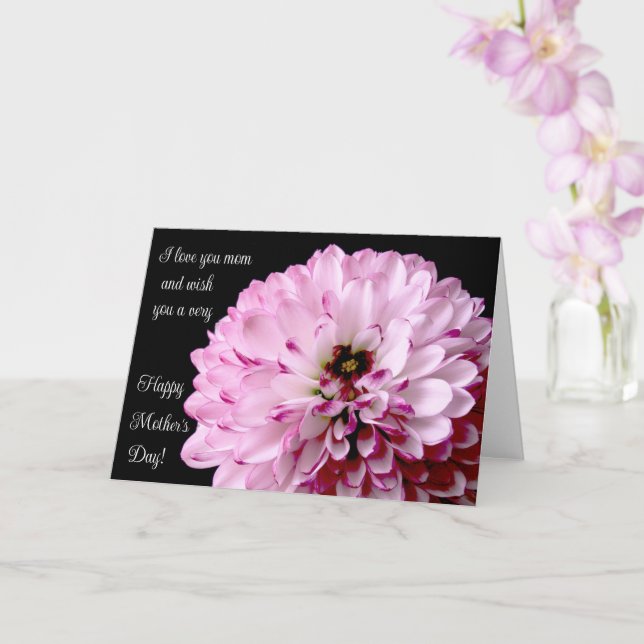 Cartão Amo-Te, Mãe, Dia de as mães (Orquídea)