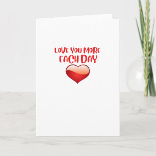 Cartão Amo-te Mais a Cada Dia Citação de Coração 