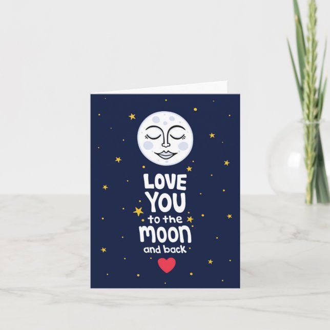 Cartão Amo Você à Lua e de Volta (Frente)