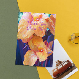 Cartão Amo Você Como uma Mãe Floral Dia das Mães