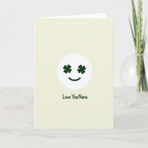 Cartão Amo Você Nana Shamrock Face Card