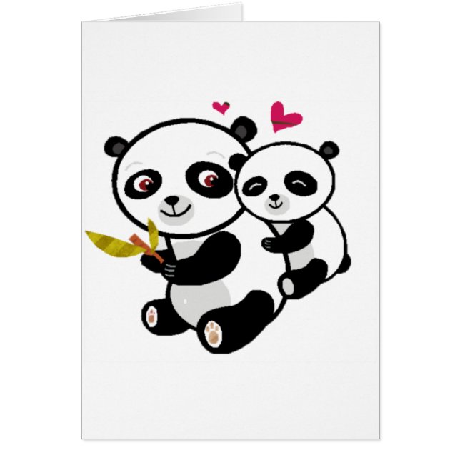 Cartão Amor <3 da panda (Frente)