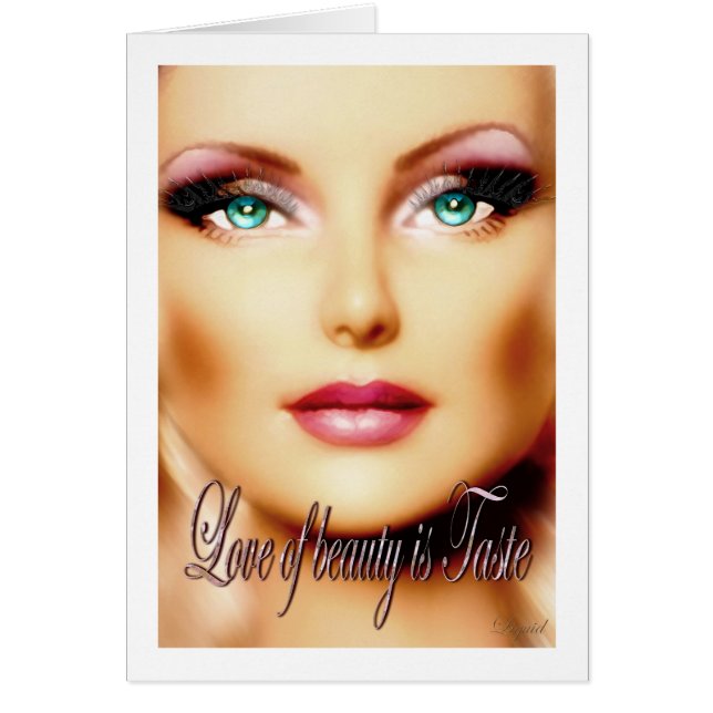 Cartão Amor à Beleza Personalizável (Frente)