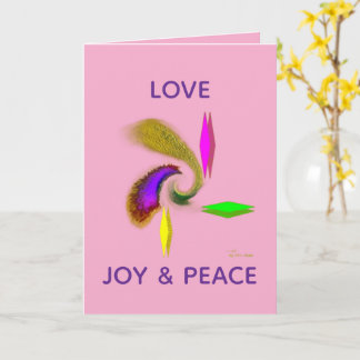 Cartão “AMOR, ALEGRIA, PAZ” (Personalizar) 5 x 7